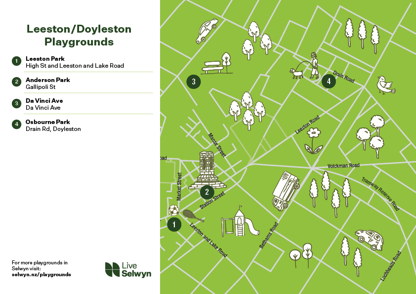 Leeston Doyleston Playground Map